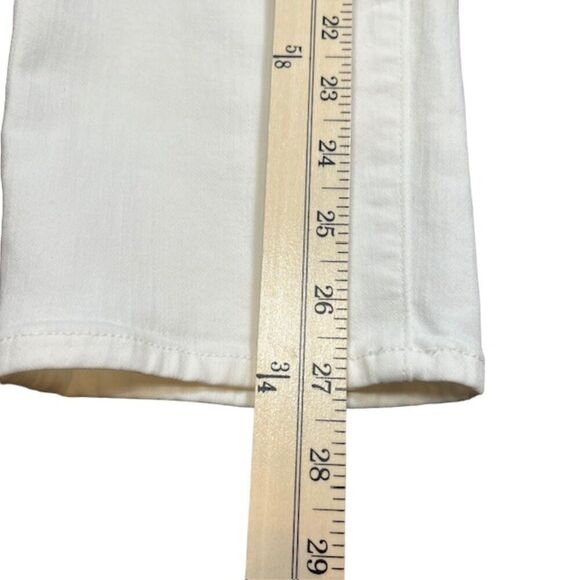 J Brand Cropped Rail Blanc White Skinny Jeans Cotton Blend Stretch Size 30 - Picture 5 of 12